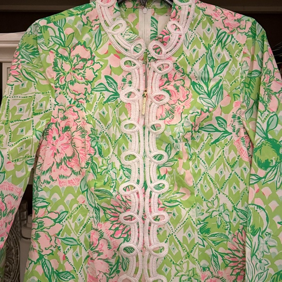 Lilly Pulitzer sz 4 Shealyn stretch maxi caftan lime feeling good fauna nwt - Picture 5 of 7